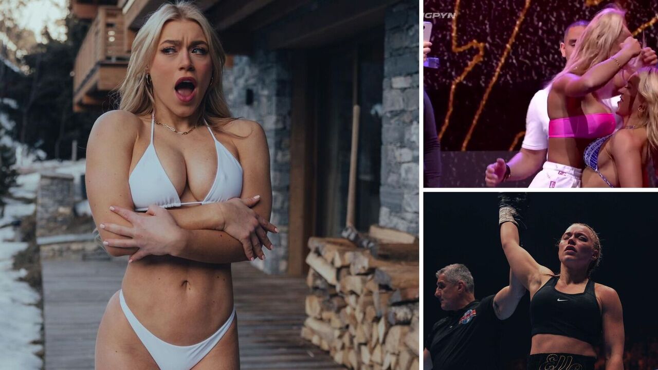Onlyfans star, who went into boxing, took off her clothes at the weigh-in, tried to kiss her opponent and won the fight. Video.