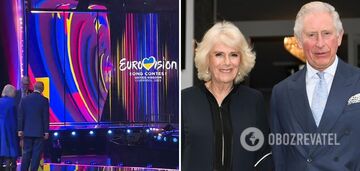 King Charles and Queen Camilla officially open the Eurovision Song Contest stage in Liverpool. Video.