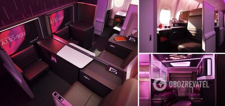 Virgin Atlantic's "luxury suites" appeared on its planes: what business class plus seats look like. Photo