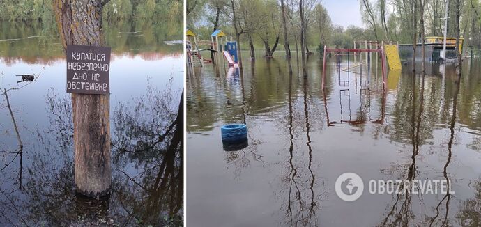 City is submerged in water: in Chernihiv, the Desna reaches the peak of the spring flood. Photo.