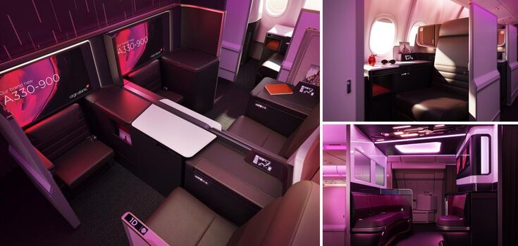 Virgin Atlantic's "luxury suites" appeared on its planes: what business class plus seats look like. Photo