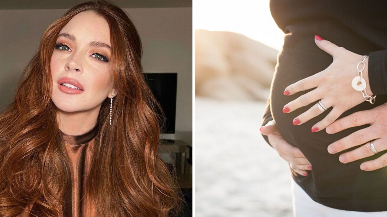 Gwiazda filmu "Pułapka na rodziców" Lindsay Lohan po raz pierwszy pokazała, jak wygląda w ciąży. Zdjęcie