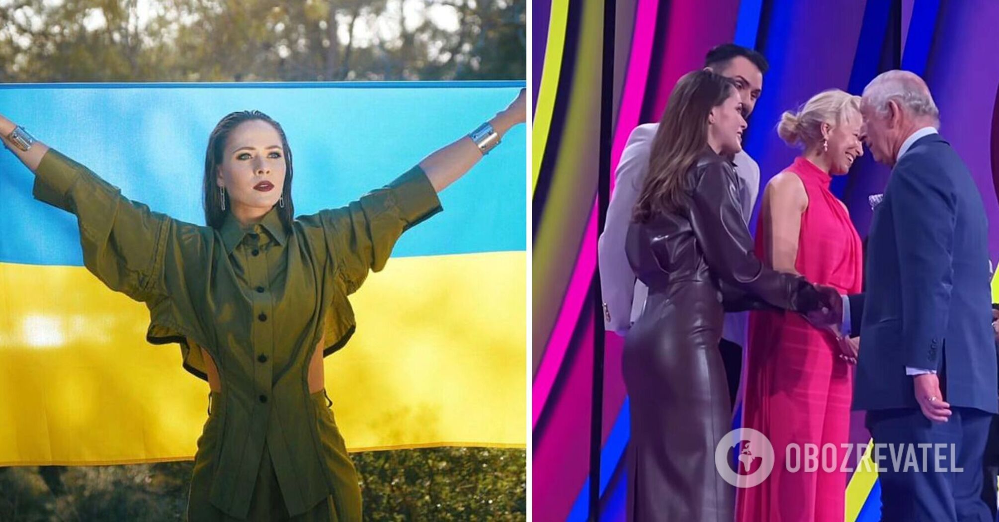 "We talked about Ukraine": Yulia Sanina meets King Charles on the Eurovision Song Contest stage in Liverpool. Photo.
