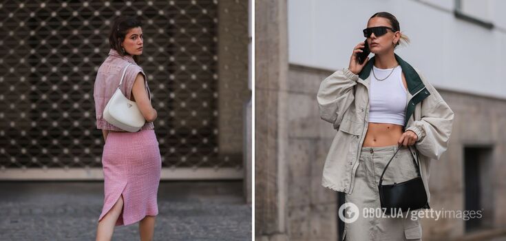 Low-slung skirts burst into fashion in spring 2023: 3 best ideas what to wear with. Photo.