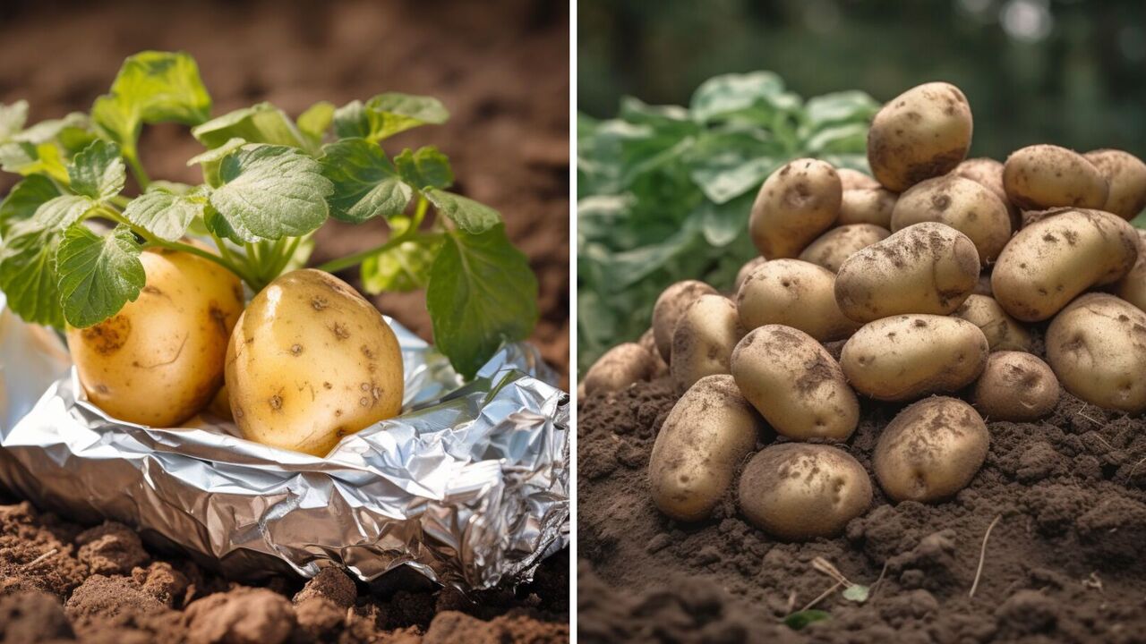 How to increase the yield of potatoes: an ordinary foil will help