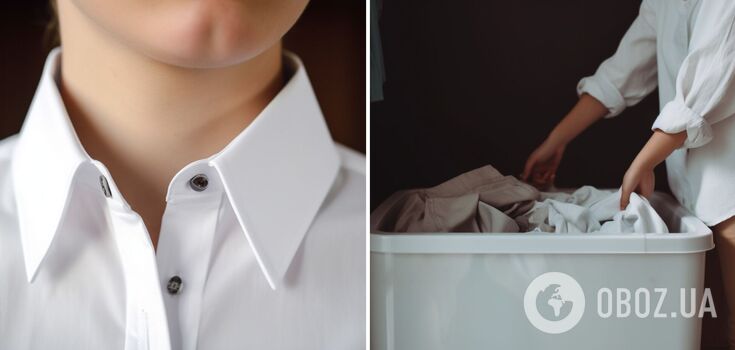 How to remove yellowing from a shirt collar: a useful trick