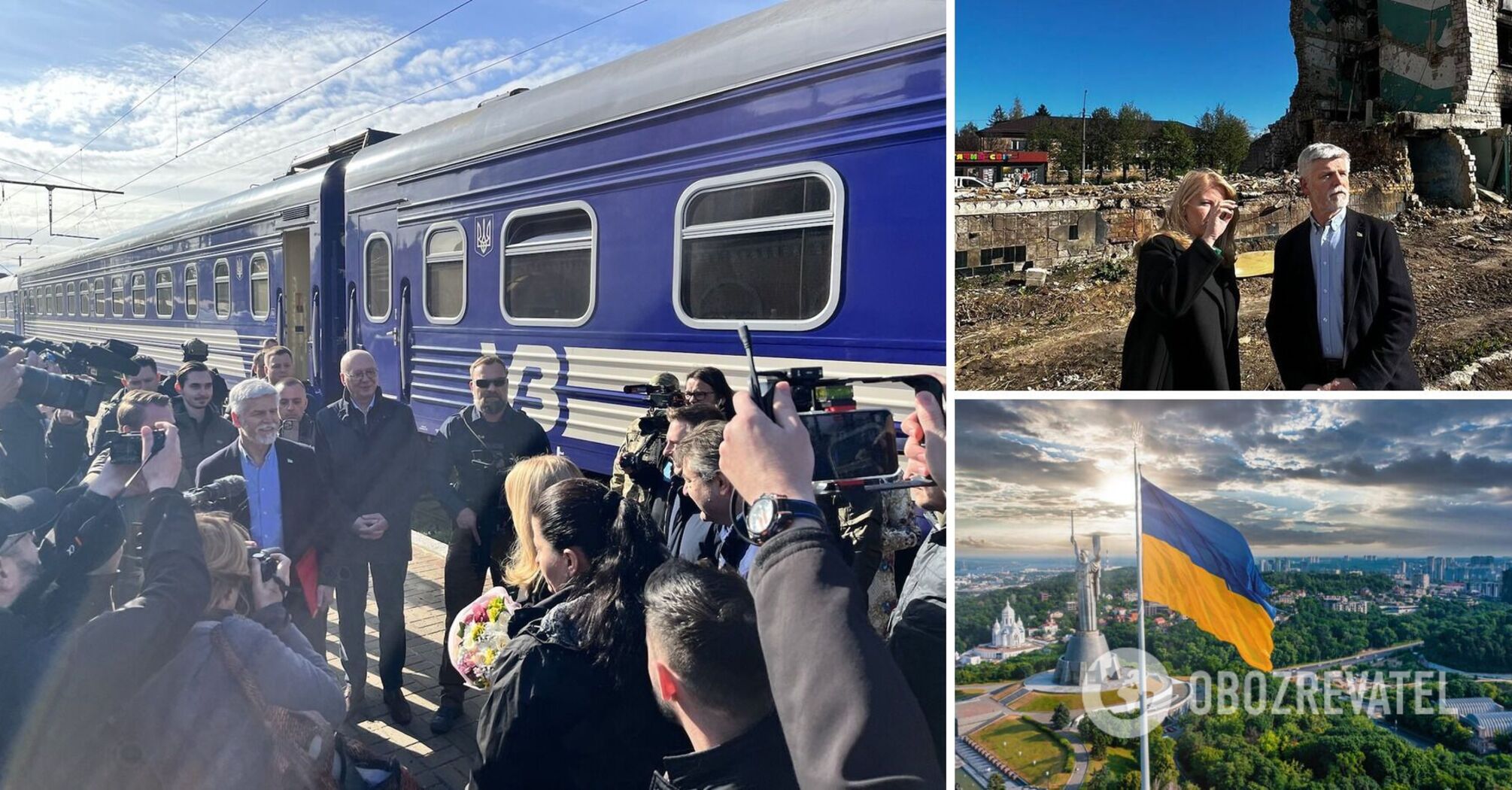"Ukrainians are paying the highest price": Presidents of Slovakia and the Czech Republic visit Borodyanka in the Kyiv region and express support for Ukraine
