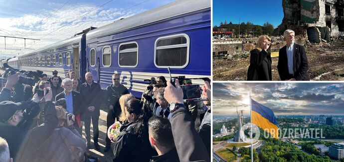 "Ukrainians are paying the highest price": Presidents of Slovakia and the Czech Republic visit Borodyanka in the Kyiv region and express support for Ukraine