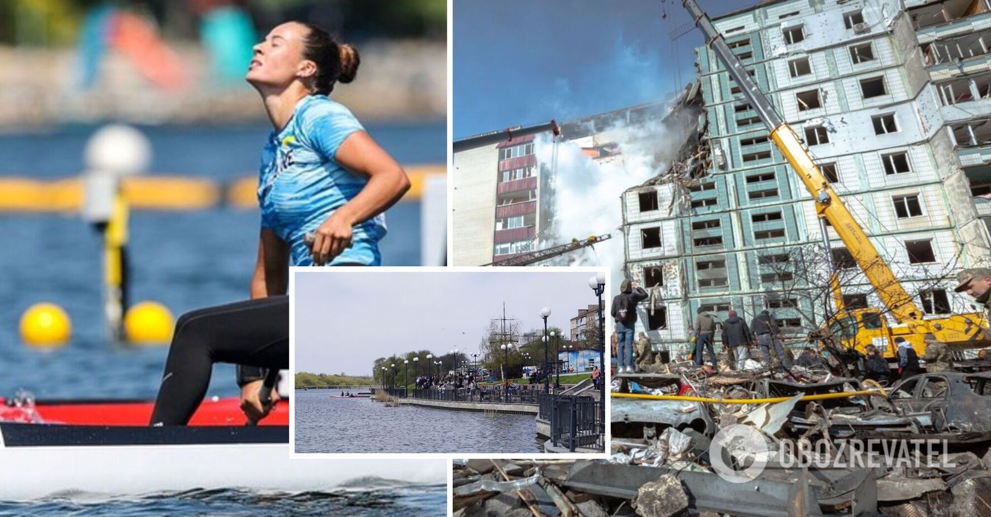"Everything was shaking": a Russian missile destroyed a house next to the hotel of the Ukrainian national rowing team