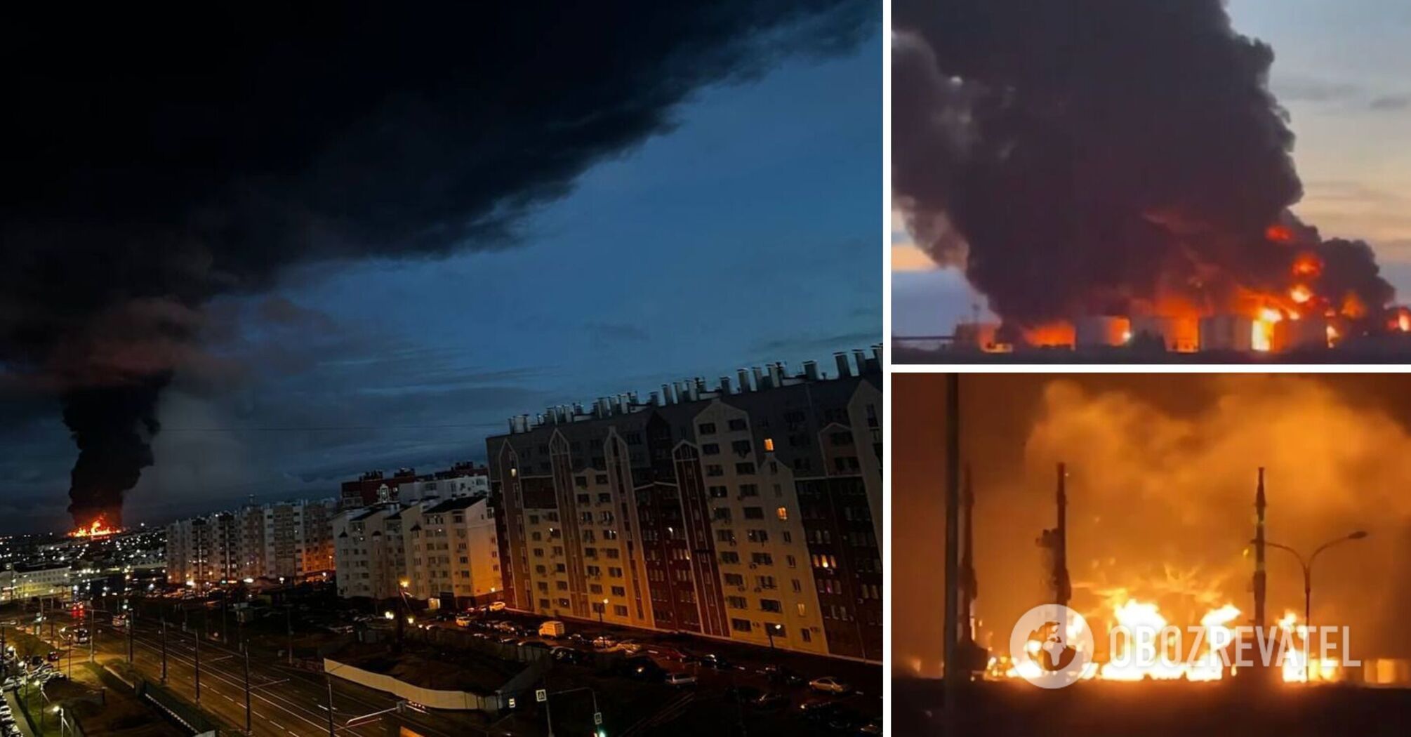 Fuel tank caught fire in Sevastopol: the occupiers claimed a UAV hit. Photos and videos