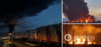 Fuel tank caught fire in Sevastopol: the occupiers claimed a UAV hit. Photos and videos
