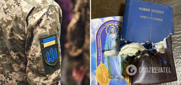 'God and the Holy Scriptures saved another defender of Ukraine': an impressive photo from the frontline is posted online