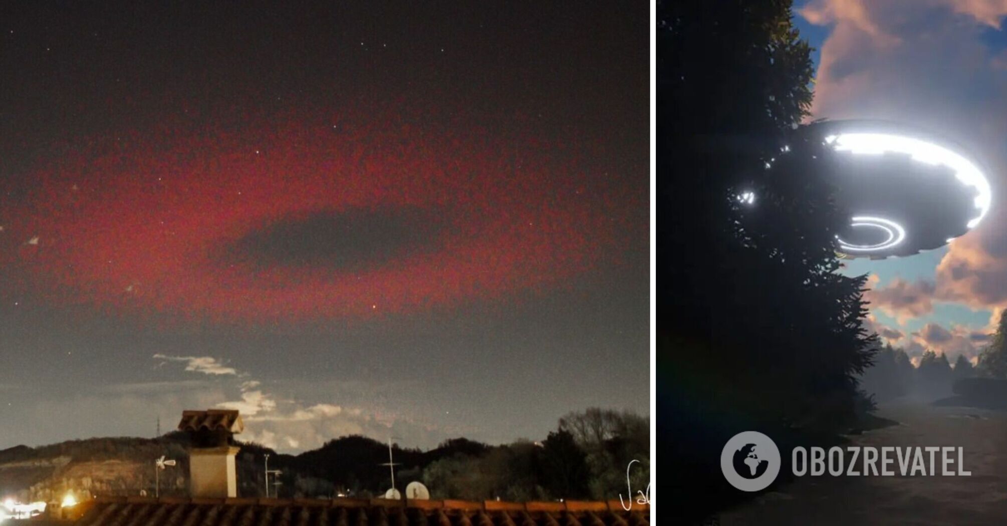 Giant red UFO was photographed over Italy: what it really was