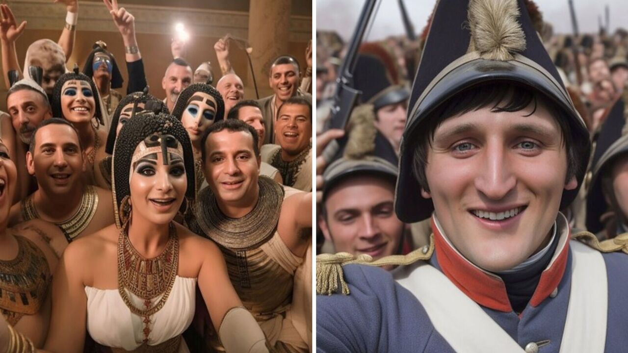 Artificial intelligence has shown how selfies of Jesus, Cleopatra and other historical figures would look like. Photo.