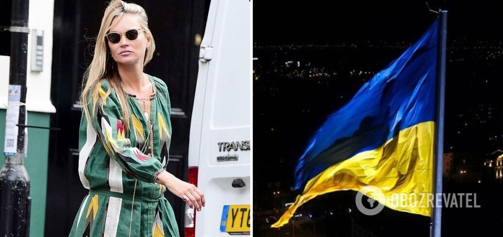 Kate Moss goes out in an embroidered dress from a famous Ukrainian brand