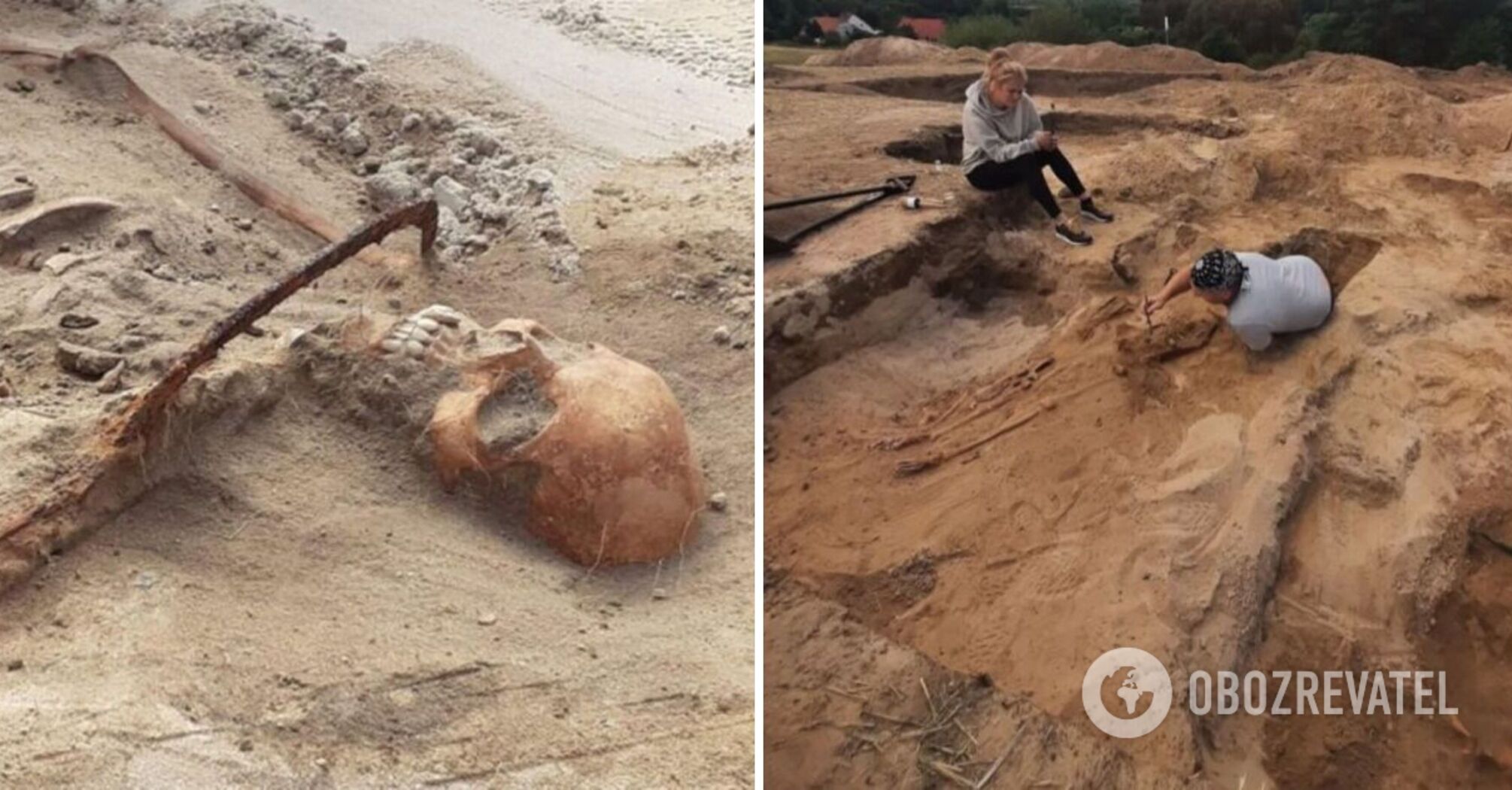 In Poland, the remains of a female "vampire" of the XVII century were discovered: with a sickle on her neck and a lock on her toe. Photo