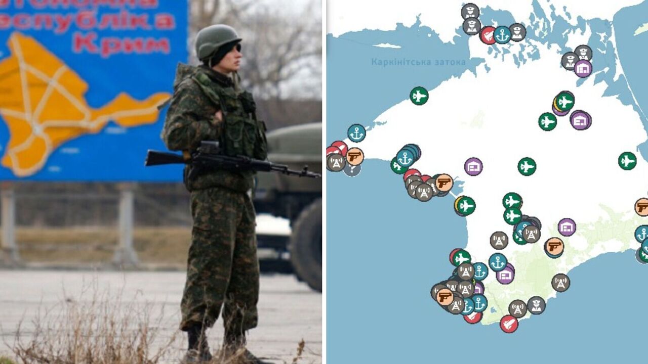 Media publikują mapę z setkami rosyjskich obiektów wojskowych na Krymie i dają mieszkańcom półwyspu rady