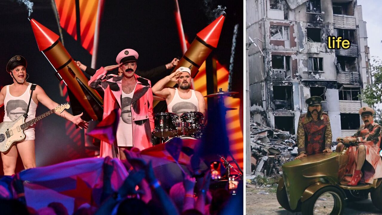 "Sneaky Psychopath": Eurovision 2023 participants "rode" through Ukrainian cities on a tractor to draw attention to the crimes of Russia