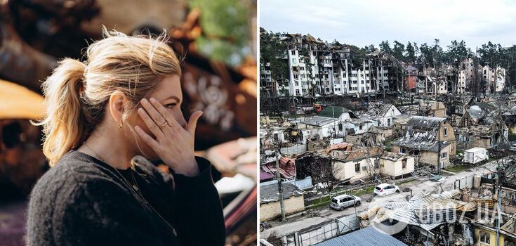 "I have goosebumps": Katheryn Winnick bursts into tears after seeing the consequences of Russian terror in Irpin