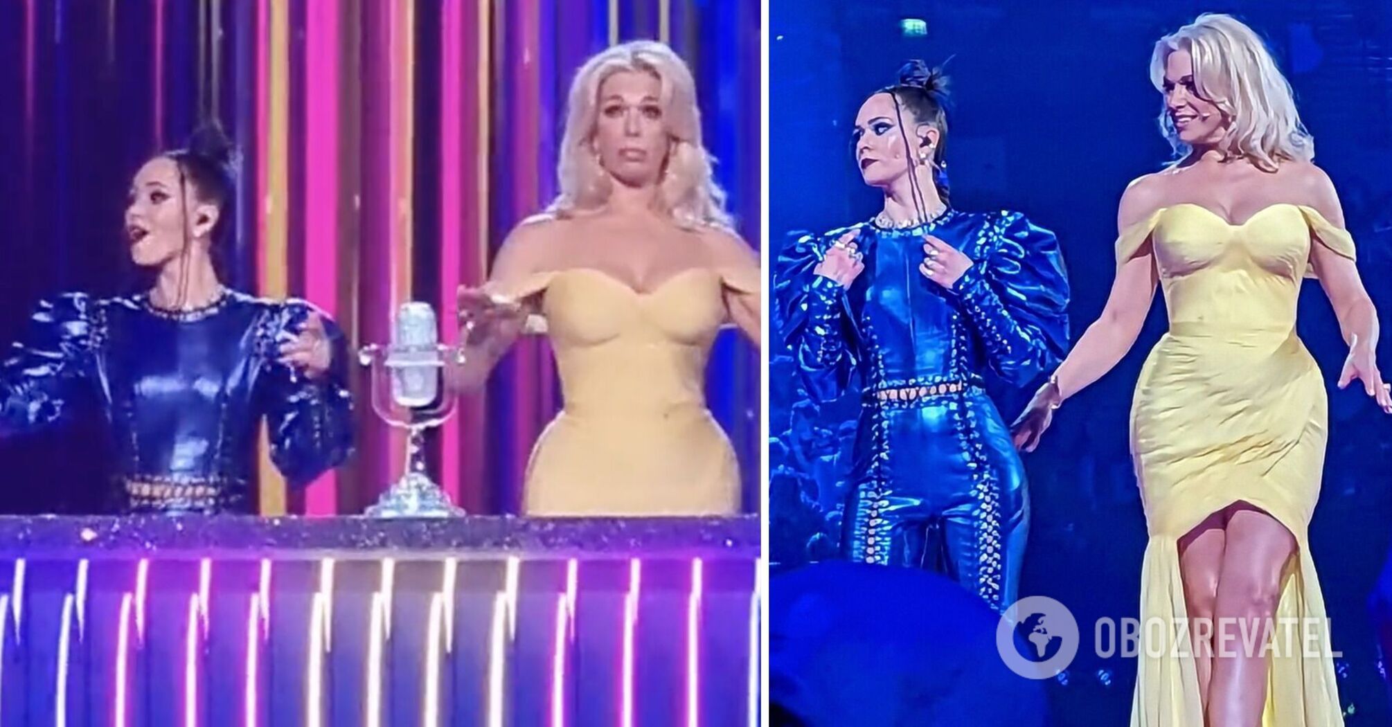In blue-and-yellow looks: photos of Yulia Sanina in a latex jumpsuit from the rehearsal of the second semifinal of Eurovision-2023 appeared