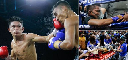 At Pacquiao's show a boxer won a fight against an undefeated opponent and died