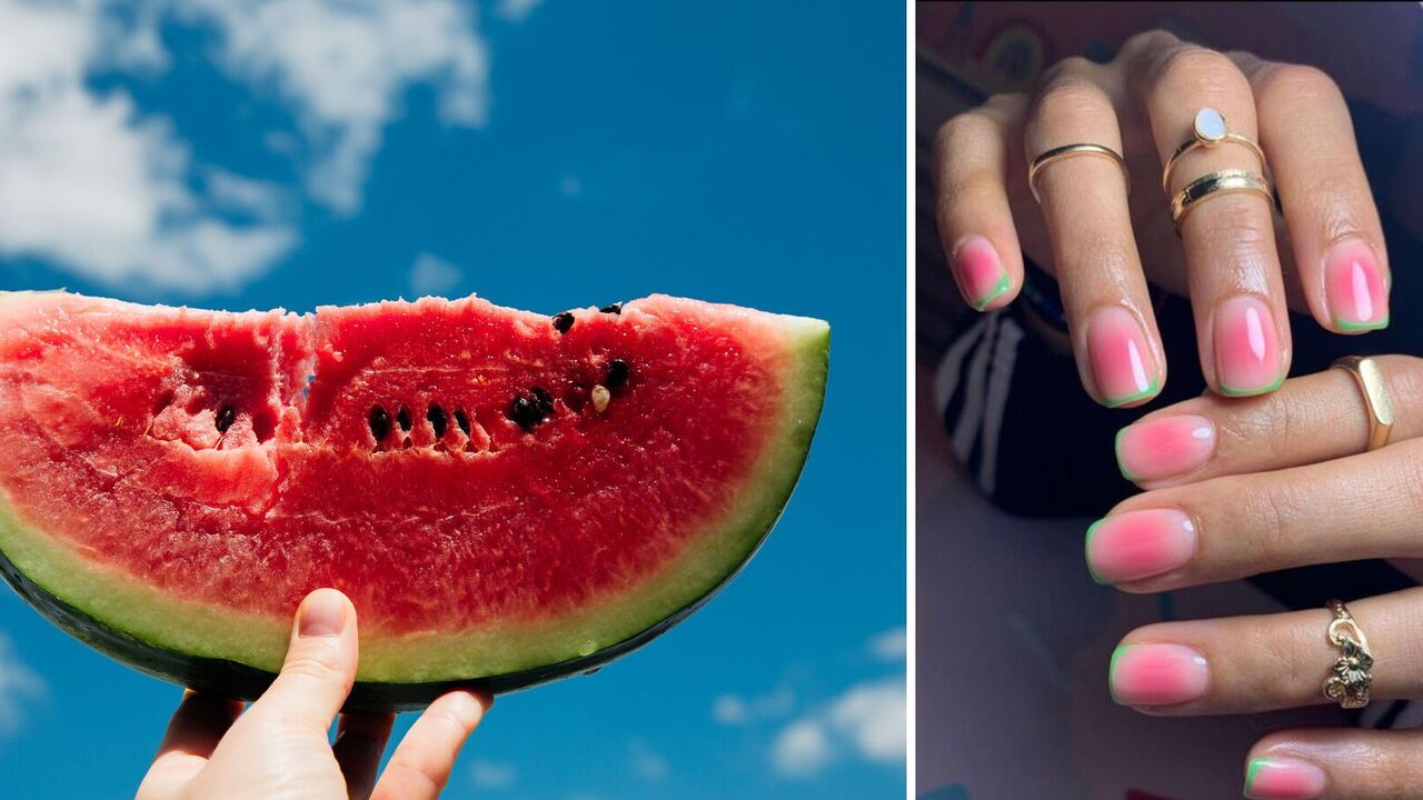 "Arbuzowy" manicure stał się modny: najlepsze pomysły na nietypowy design. Zdjęcie