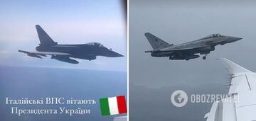 Zelensky flew to Rome accompanied by Italian Air Force fighters. Video