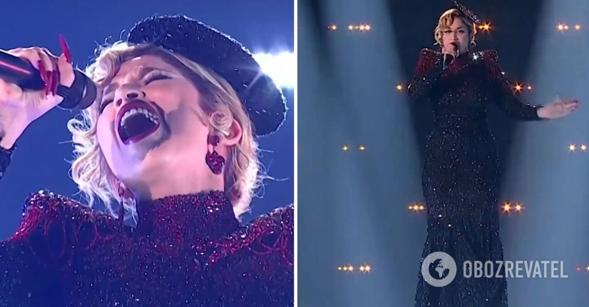 Mix of modernity and Edith Piaf: La Zarra from France performed in the Eurovision Song Contest 2023 final with poignant lyrics. Photo.