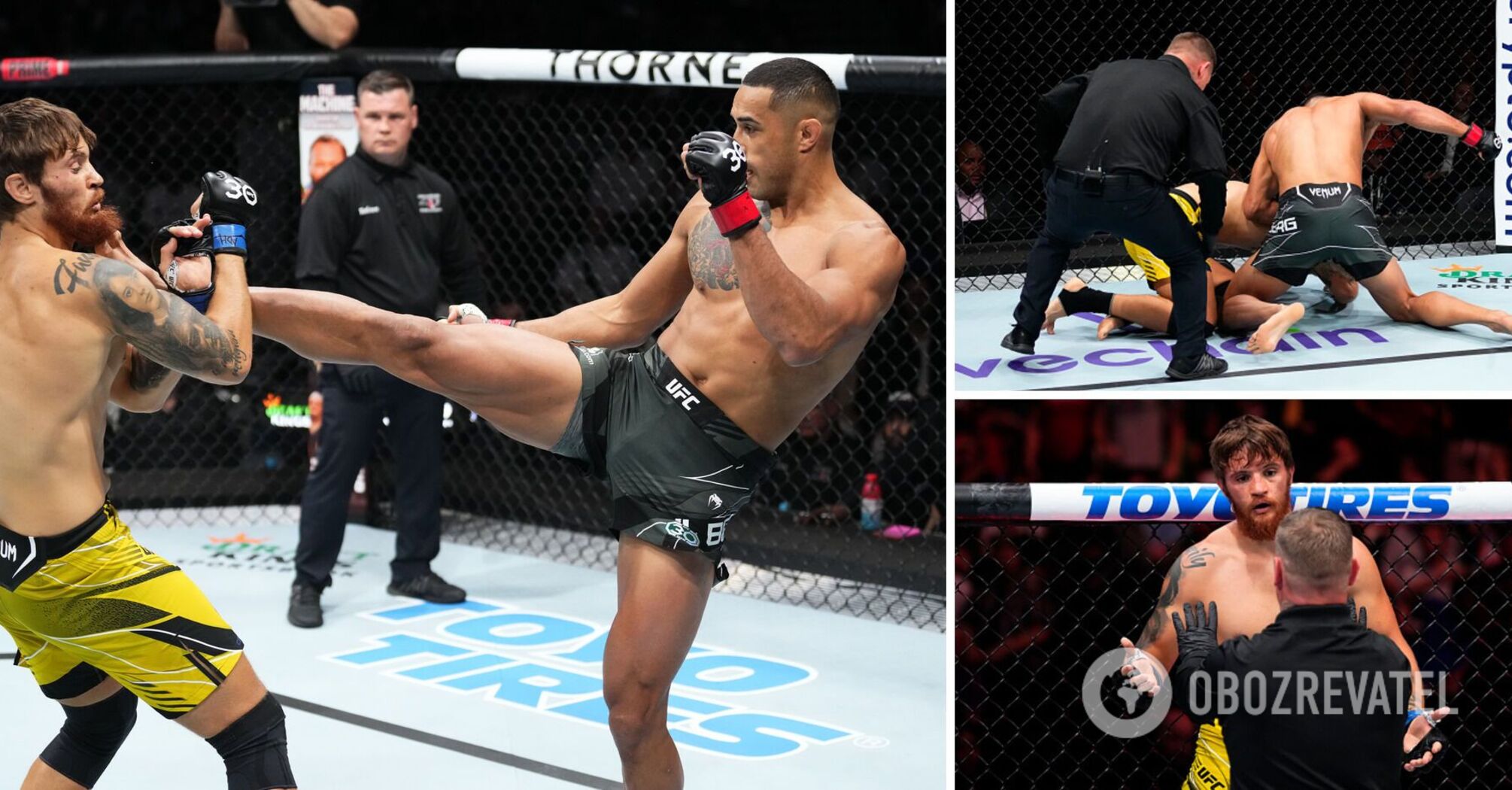 The Ukrainian UFC fighter lost by knockout on the second minute of the fight, without making a single punch. Video