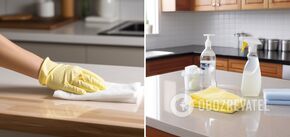 How to clean a kitchen countertop: grease and yellow stains will disappear before your eyes