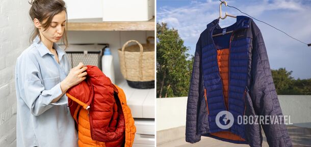 How to clean a down jacket from an unpleasant odour without washing and chemicals