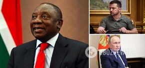 Zelensky confirmed that the President of South Africa wants to come to Ukraine with a "peace initiative": details