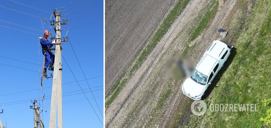 3 regional power company employees were killed in the Sumy region: the occupiers attacked their cars with drones. Photo.