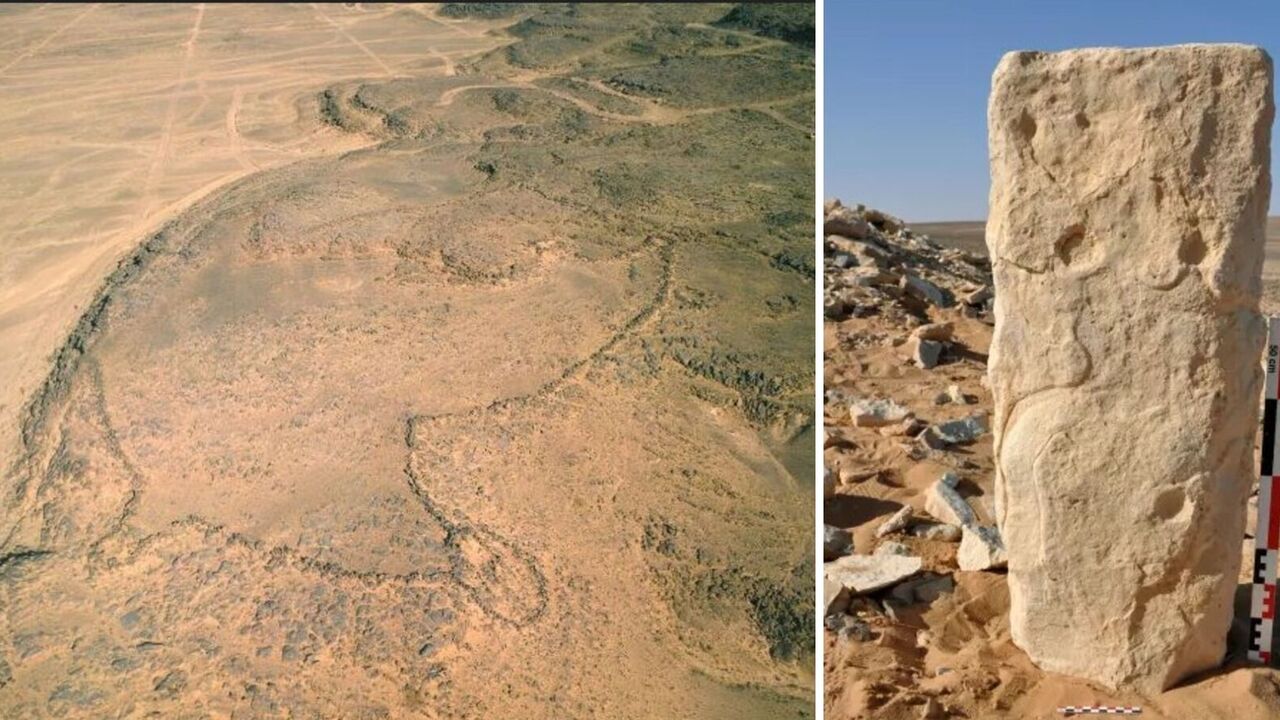 The rock painting turned out to be a drawing of a megastructure that is 8000 years old. Photo.