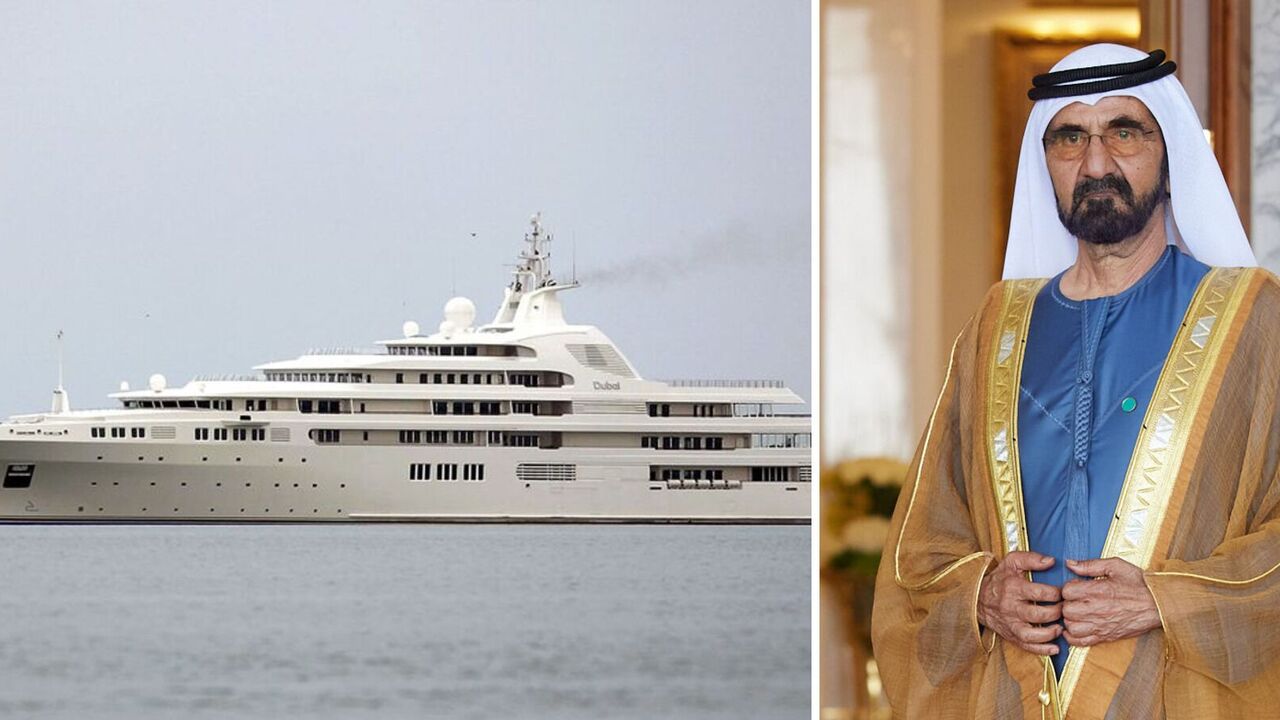 How does the yacht of the ruler of Dubai for $ 365 million: its own nightclub, a movie theater and a garage for submarines. Photo