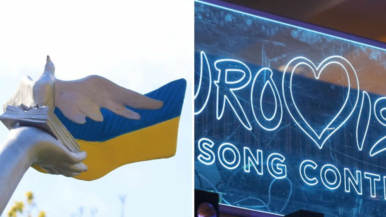 With a book, a dove and a flag: a monument dedicated to peace in Ukraine was unveiled in Liverpool on the eve of the Eurovision Song Contest. Photo.