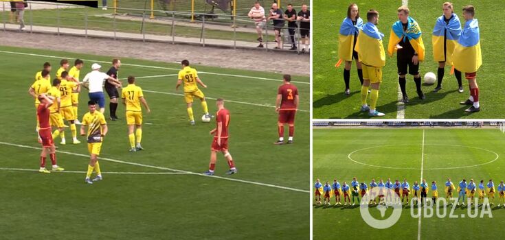 In the Ukrainian football championship, a fan who ran out hit a referee in the stomach. Video.