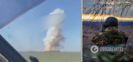 'There are warehouses there': a video of a powerful 'bavovna' in Mospine near Donetsk appeared