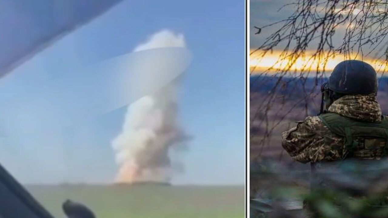 "Tam są magazyny": pojawiło się wideo z potężnej "bavovny" w Mospine koło Doniecka