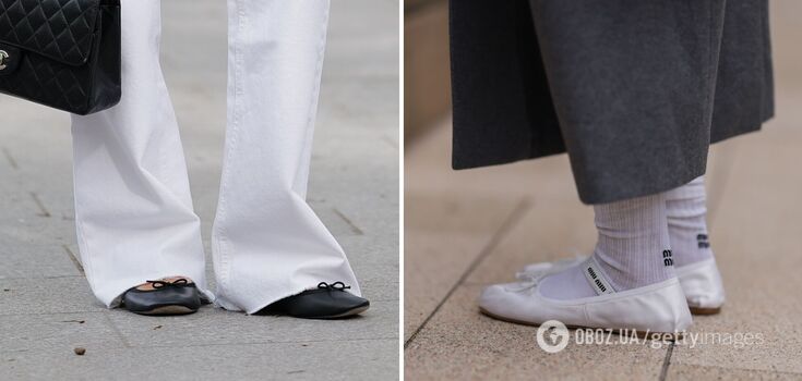 What you shouldn't wear ballet flats with to avoid looking ridiculous: these mistakes must not be made. Photo.