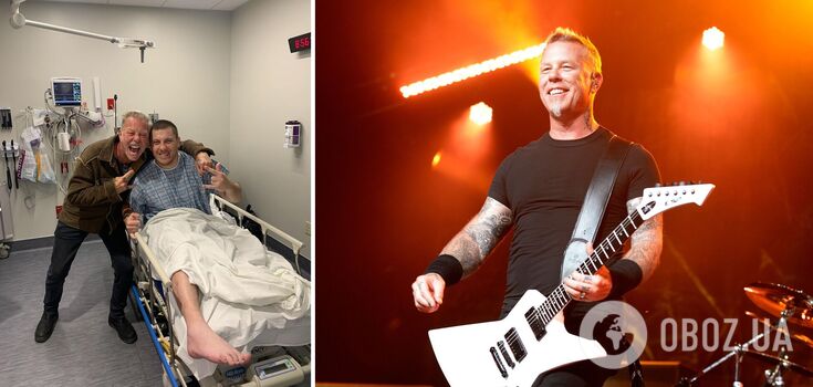 Vocalist of the legendary Metallica band visited wounded Ukrainian defenders undergoing treatment in the United States. Photo.