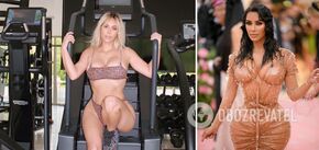 It's not about sports at all?  What is the secret of Kim Kardashian's perfect abs and what the star has been hiding from everyone for so long. Photo