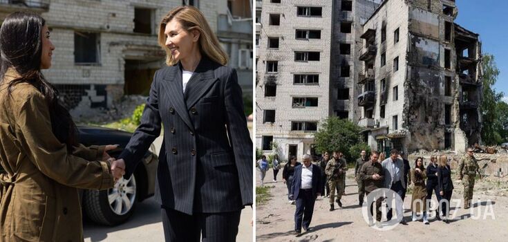 "The youngest victim is 4 years old." Elena Zelenskaya showed Borodyanka to Nobel laureate and told about the atrocities of the occupiers
