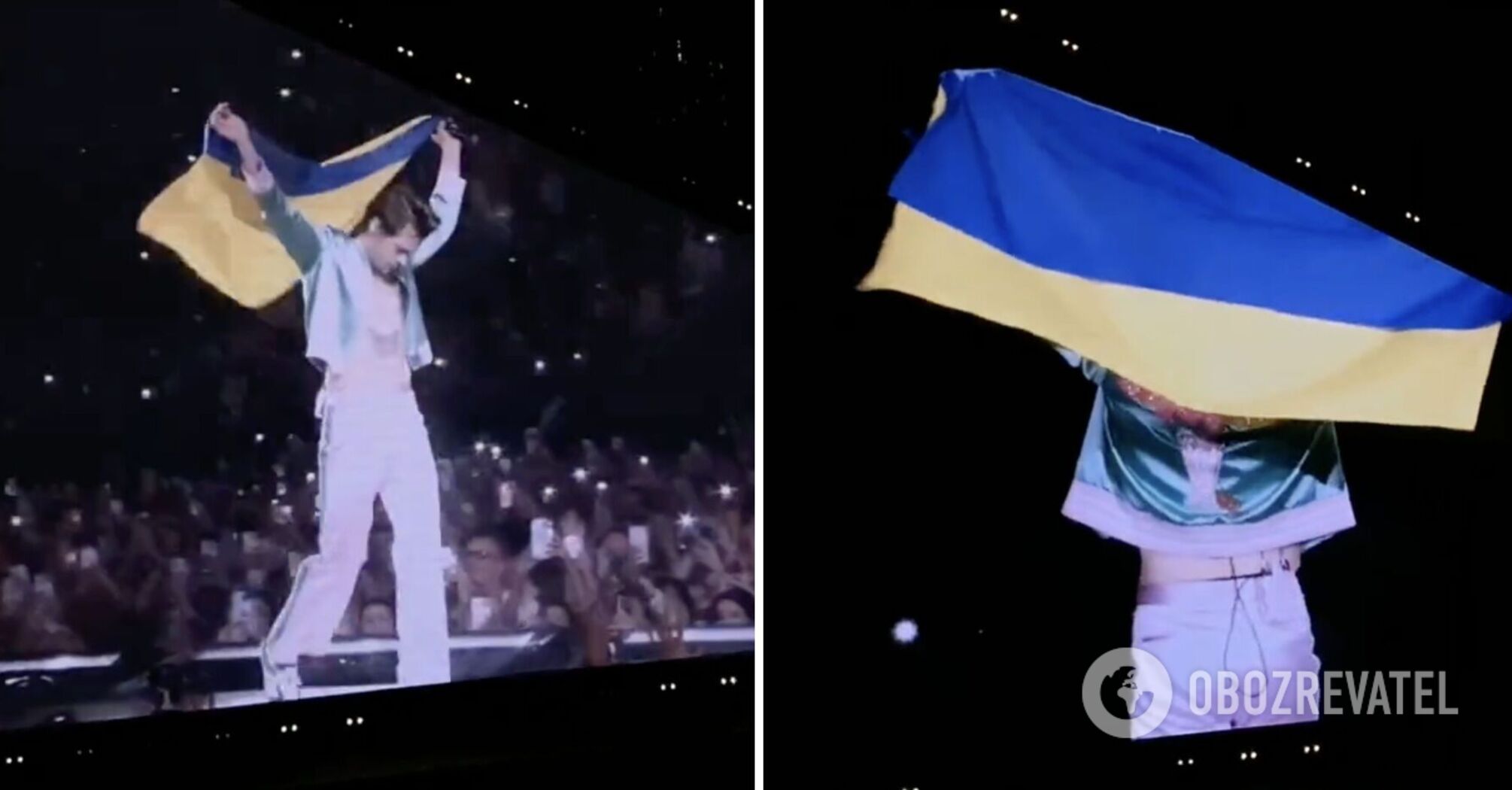 Harry Styles raised the Ukrainian flag on stage: the audience burst into applause and screams