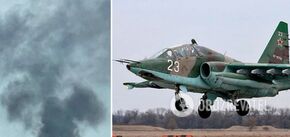 Minus another plane: a Russian Su-25 crash-landed in Melitopol and caught fire