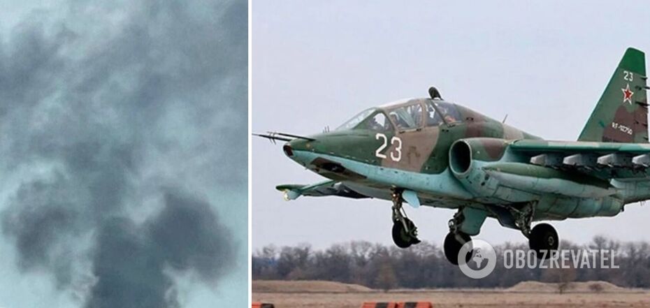 Minus another plane: a Russian Su-25 crash-landed in Melitopol and caught fire