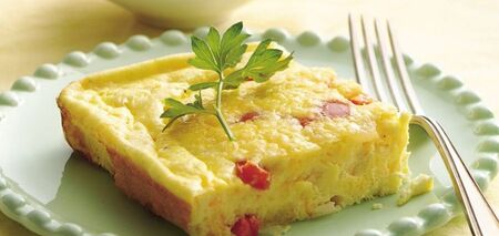 A healthy breakfast omelet: made without oil