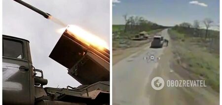 Ukrainian drones eliminate Russian Grad in the vicinity of Bakhmut. Spectacular video