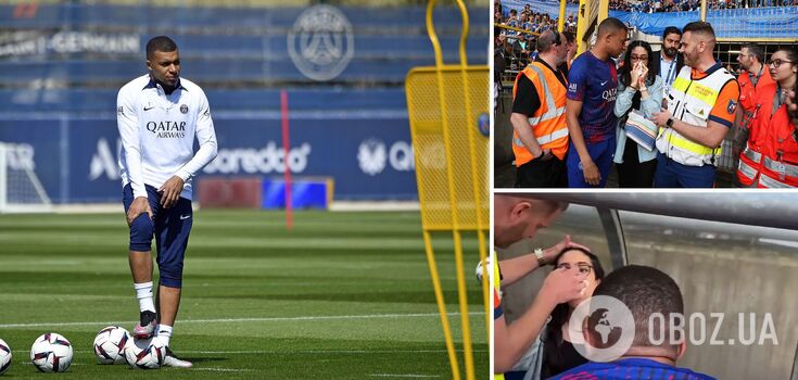 Mbappe smashed a fan's face in blood before the French championship game. Video