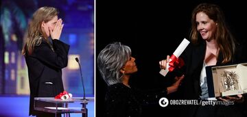 Gospodynię festiwalu w Cannes rzuca nagrodą w zdobywcę Złotej Palmy: zabawny moment uchwycony na wideo